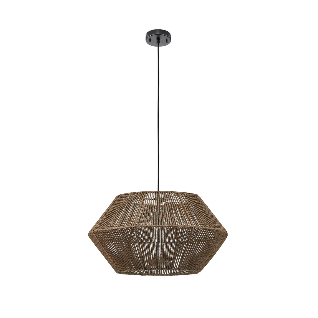 Claverton 1 - Light Brown Unique/Statement Pendant Bay Isle Home™