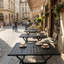 Table de bistro en métal et acier