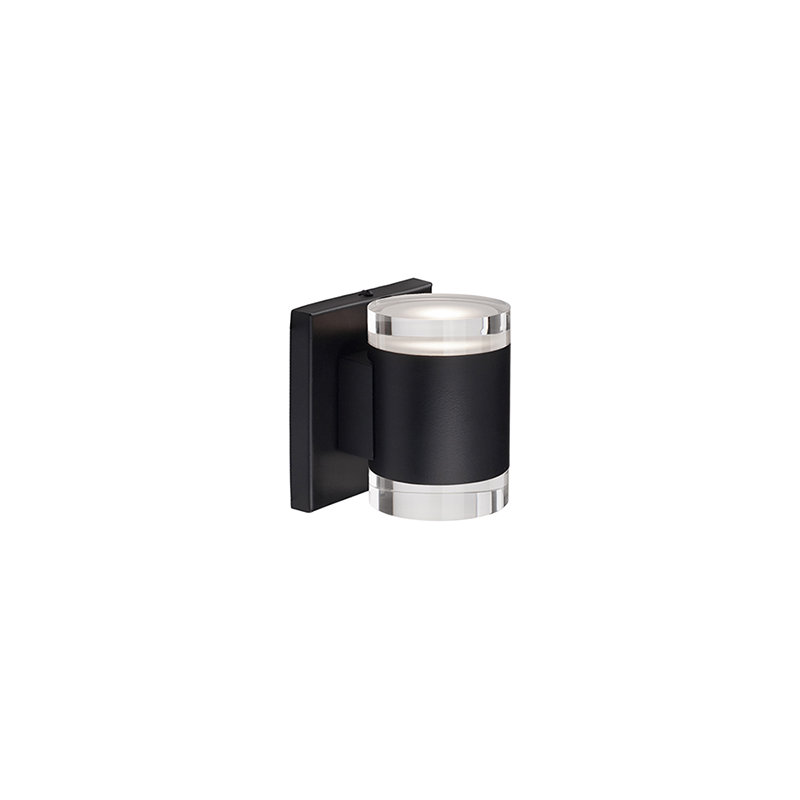 Norfolk 1 - Light LED Armed Sconce, Black, 4.75" H x 4.5" W x 4" D