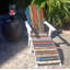 Recycled Boats Adirondack Chair with Footstool