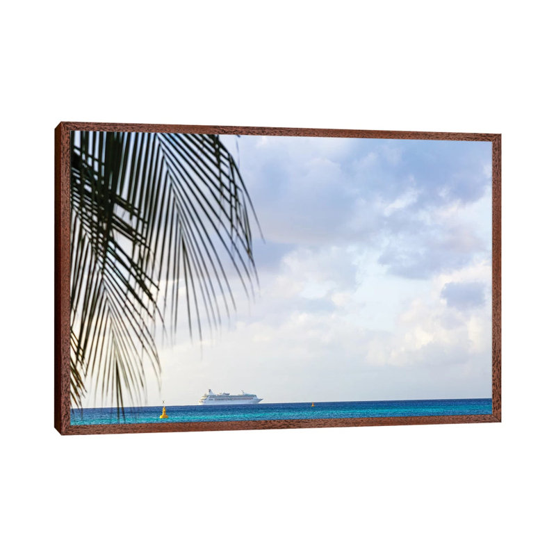 Cruise Ship At Sea With Copy Space by Susan Richey - Gallery-Wrapped Canvas Giclée on Canvas, Classic Wood Framed