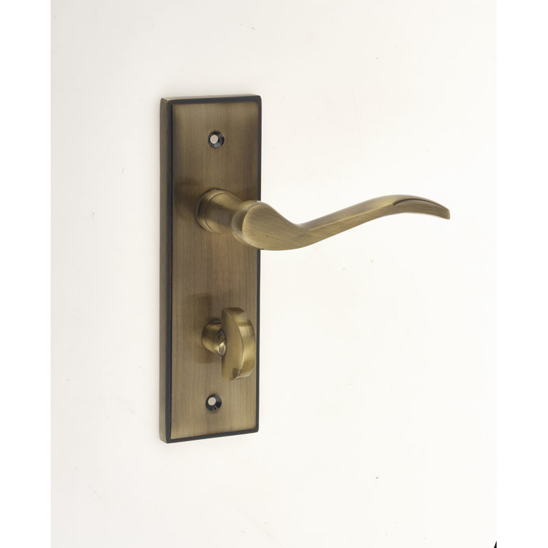 Ronda Bathroom Door Handle, Antique Bronze