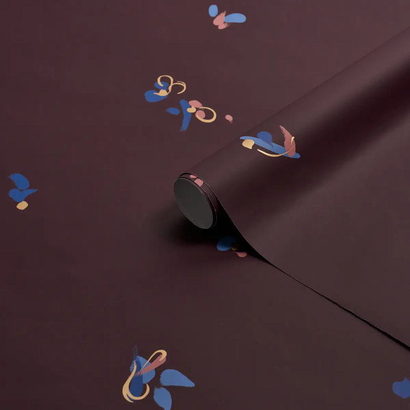 Papier peint Schumacher X Backdrop La Belle, Mauve