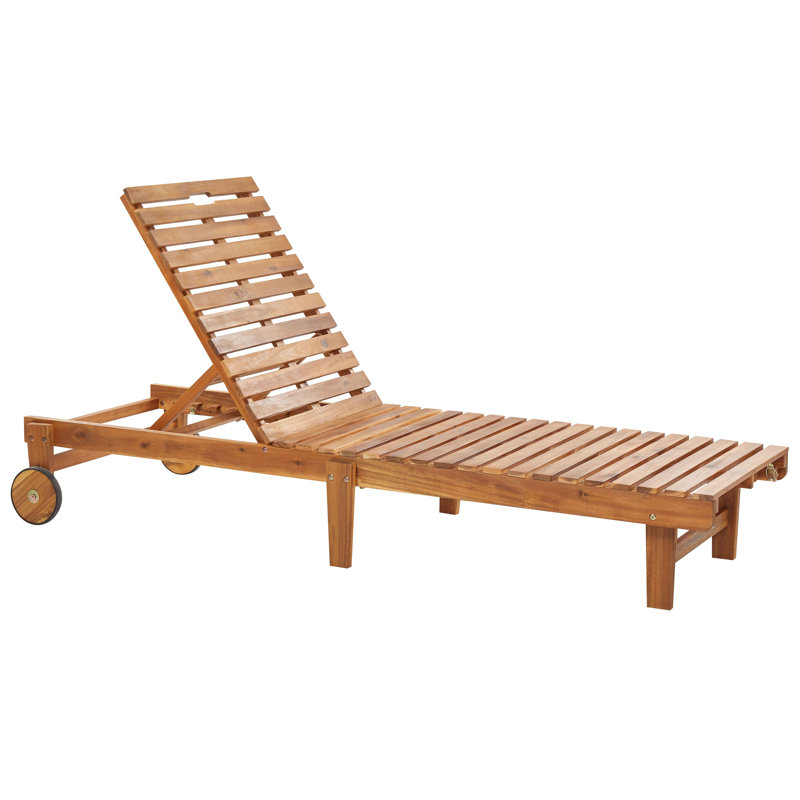 Jaque 197cm Long Reclining Acacia Single Chaise