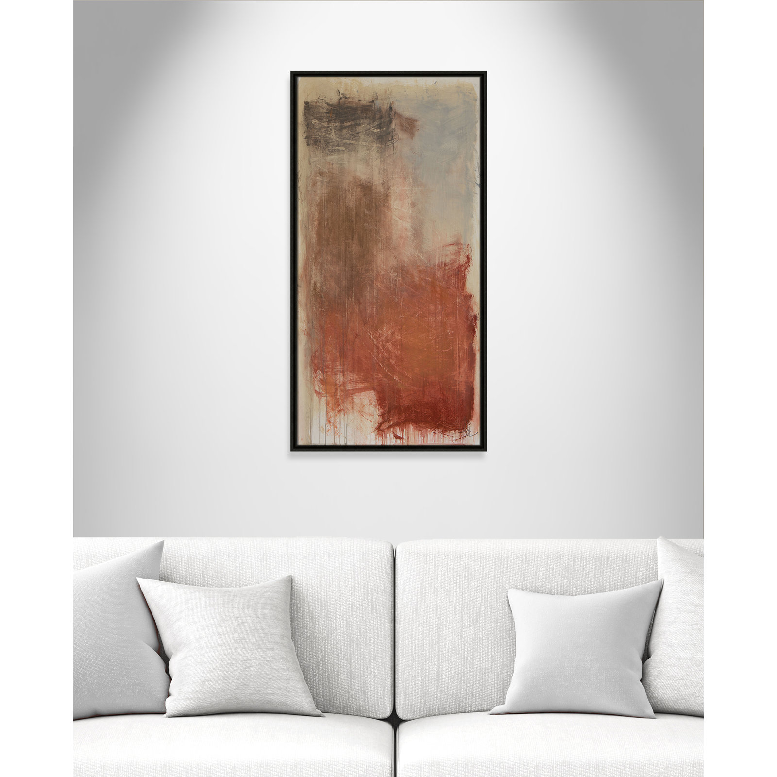 Colin "Autumn Over The Riviera" Print, 37.5" H x 19.5" W, Espresso
