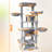 68 Inch Multi-Level Large Cat Tree with Hammocks and Scratching Posts-1223141467