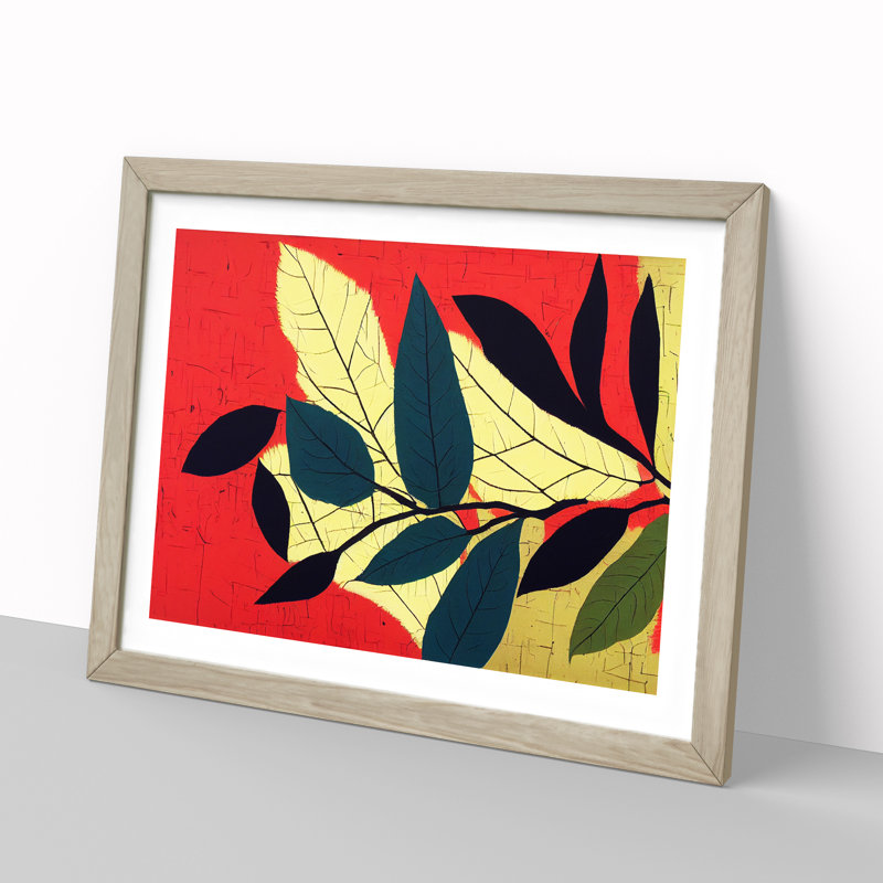 Evocative Leaf - Framed Print, 34cm H x 46cm W x 2cm D, Oak
