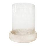 Isadora Glass/Marble Tabletop Hurricane