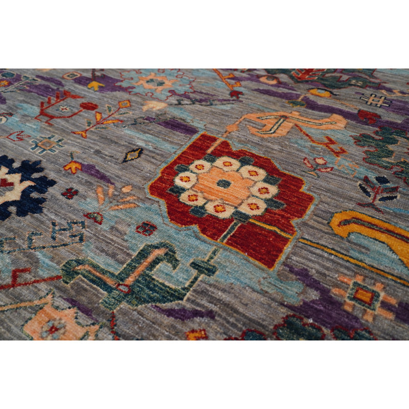 Hand-Knotted High-Quality Blue Area Rug