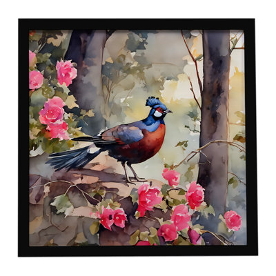 Pheasant Framed Metal Print
