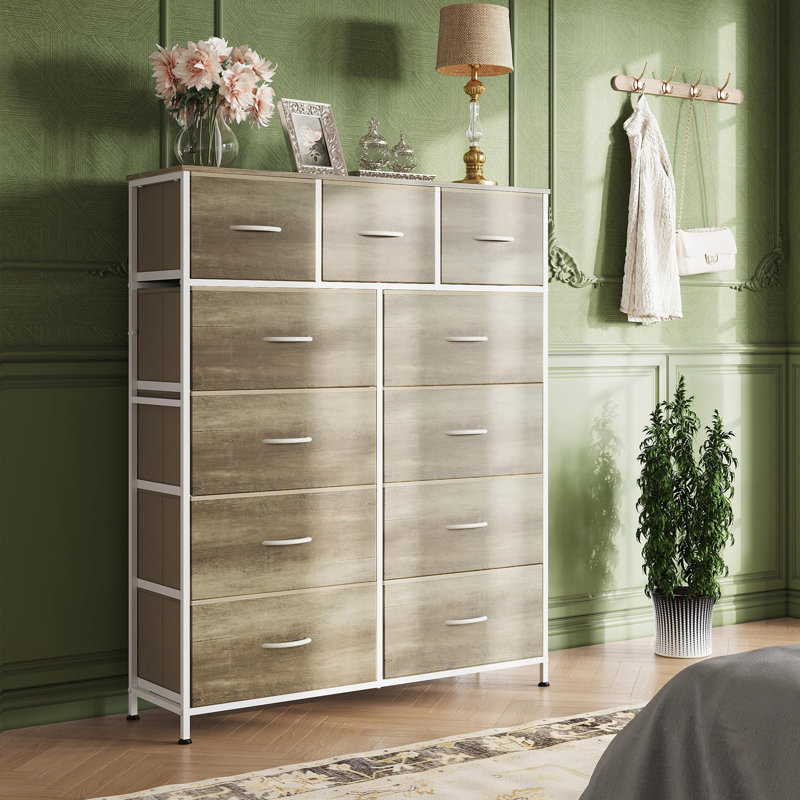 Commode 11 tiroirs xinyan, Grège incorrect