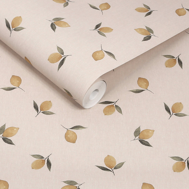 Sophie Allport Lemons Soft Linen Wallpaper, Brown