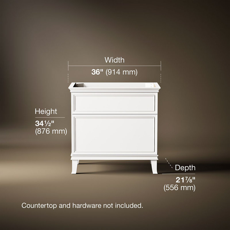 Artifacts Vanity 36 Inches, Linen White