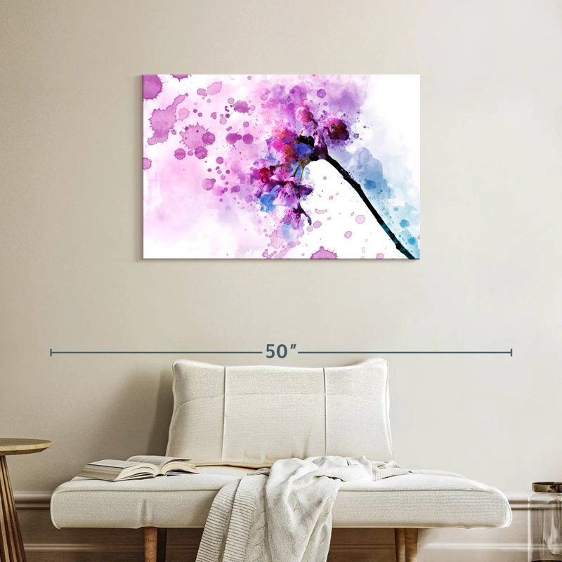 Harnek Cherry Blossom Abstract, 24" H x 36" W
