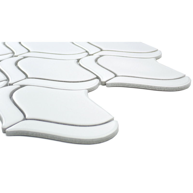 Mythos™ 11" x 12" Ceramic Arabesque Mosaic Tile