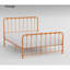 Lit plateforme orange en métal - sommier tapissier non requis, pour une chambre à coucher en orange envoûtant