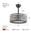 Ventilateur de plafond industriel en cristal 18 po avec télécommande Hatwell