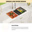 Grand évier de cuisine 36 pouces à double cuve encastrable en acier inoxydable de calibre 16 avec accessoires Workstation 36/36
