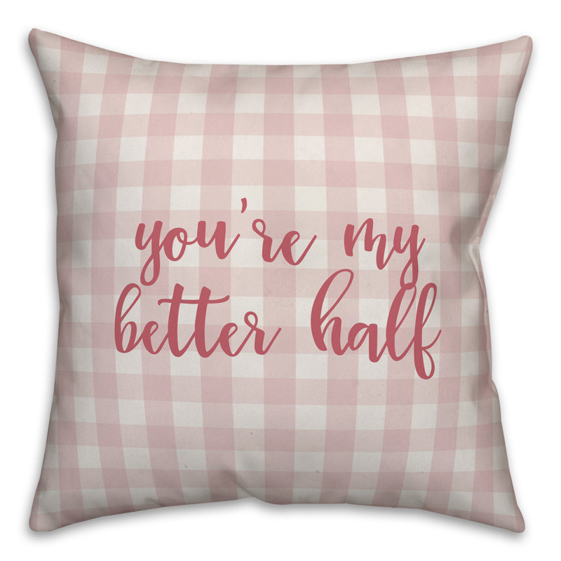 Plaid Throw Pillow, Throw Pillow, Pink