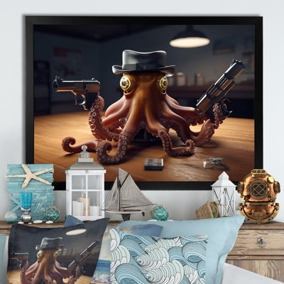 " Mobster Octopus With Hat "