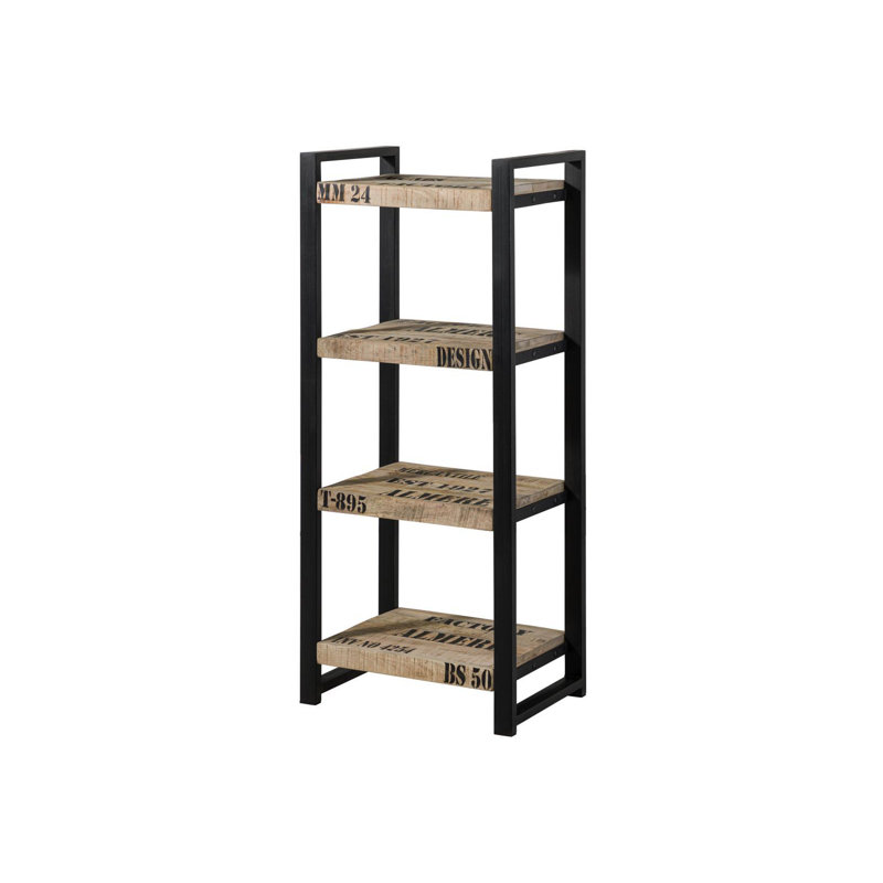 Factory 60cm W Steel Standard Bookcase, H140 x W60 x D40cm, 3 shelves