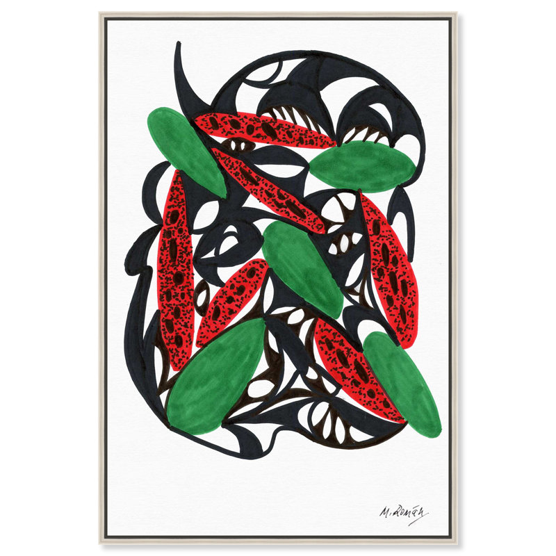 Manuel Roman - Watermelon Still Life Print by Oliver Gal, 55"H x 37"W, Silver Floater Frame