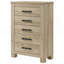 Commode à 5 tiroirs en chêne