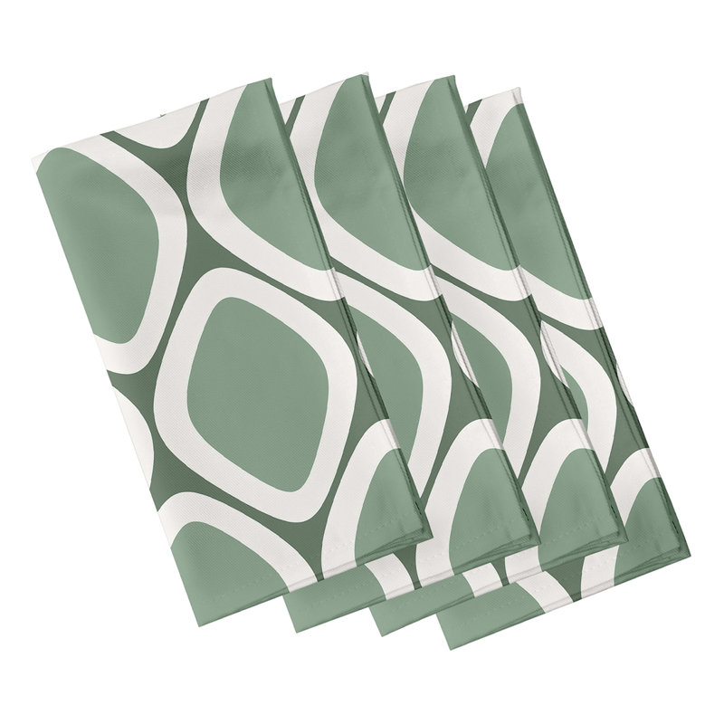 Laronzo Geometric Napkins, Green