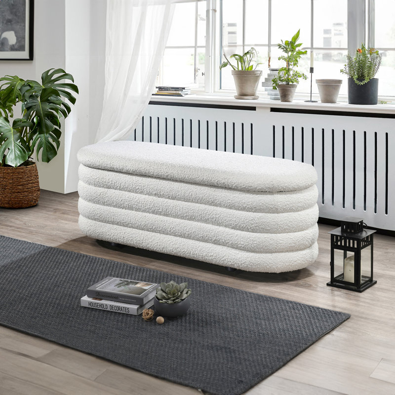Banc de rangement rembourré Shreyas