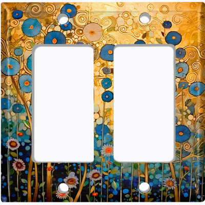 Couvercle de plaque d'interrupteur en métal; Bascule standard à 2 bandes US - taille Klimt