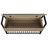 Modern Entryway Bench With Shoe Rack, 42" Rectangular, Taupe, Black Metal Taupe For Entryway, X 16", Storage Compartment,