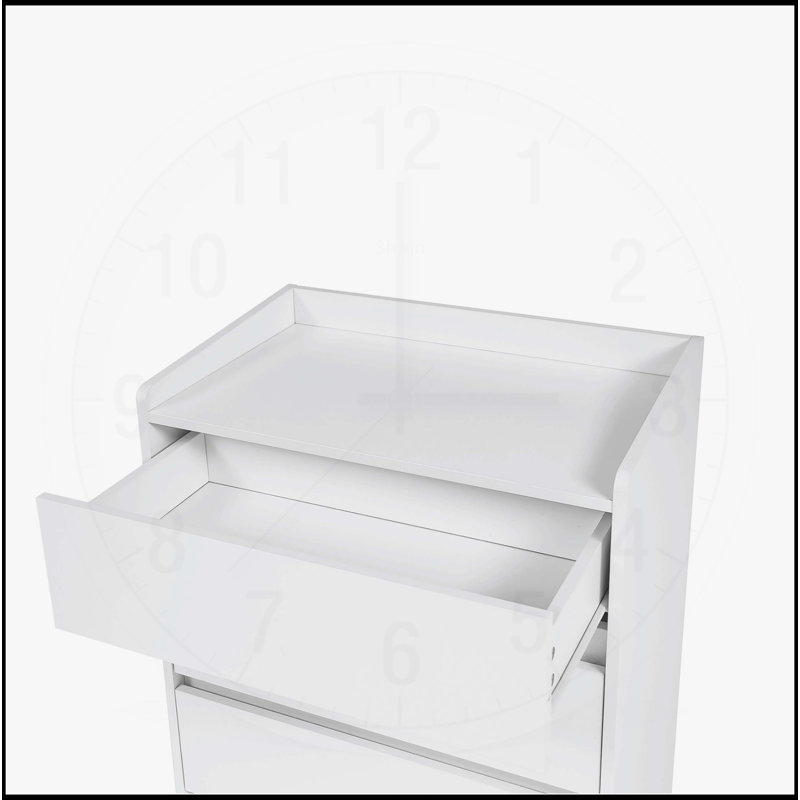 Commode polyvalente en bois moderne pour plusieurs pièces avec construction robuste, Blanc