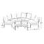 Ensemble de conversation modulaire en rotin avec coussins 5 pièces Jordayn (ensemble de 4)-86451704