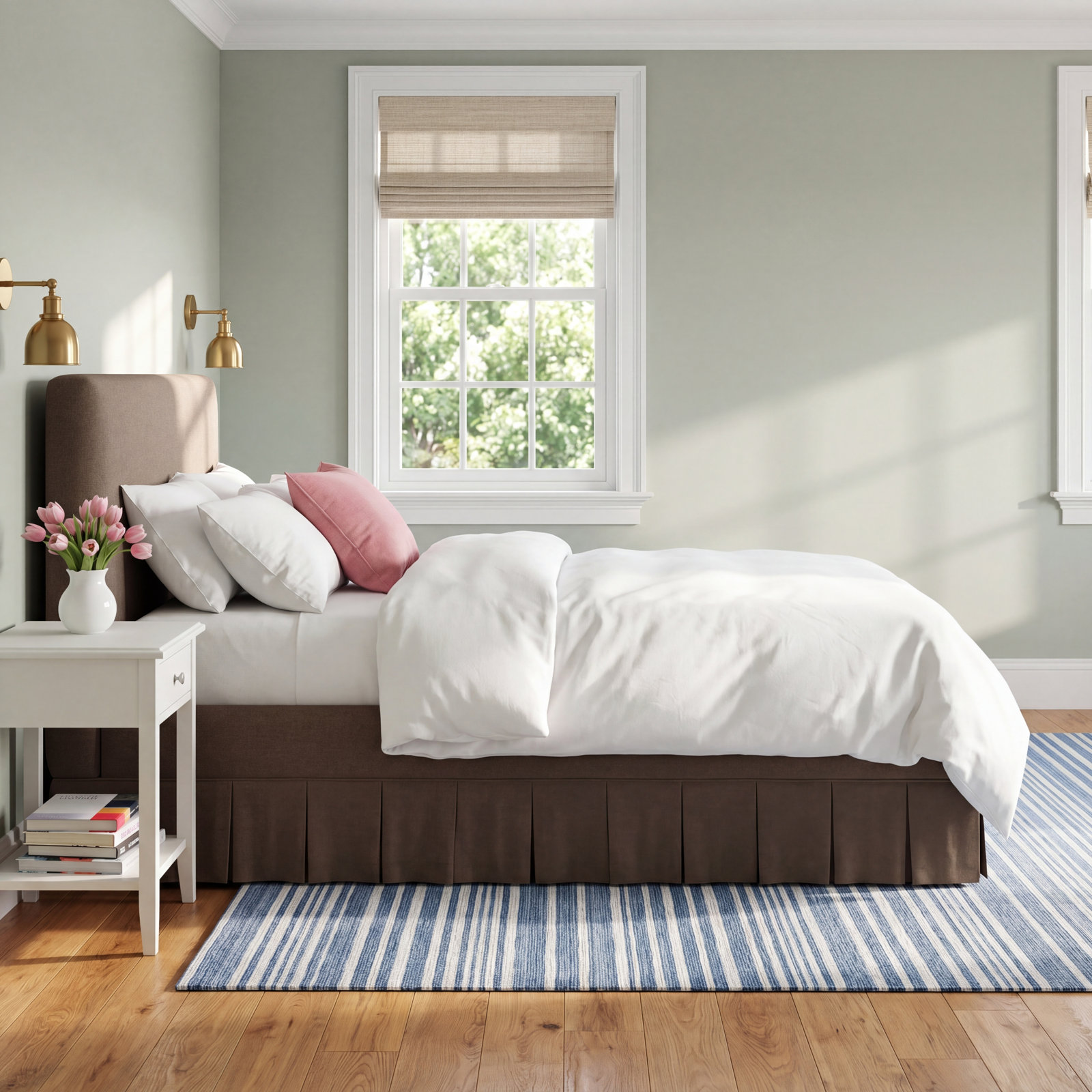 Milo Upholstered Bed, Queen, Brown