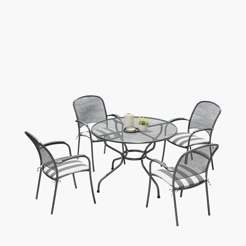 4 - Person Patio Dining Set with Round Table , Cushions Included