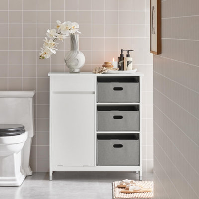 Wood Cabinet Laundry Hamper