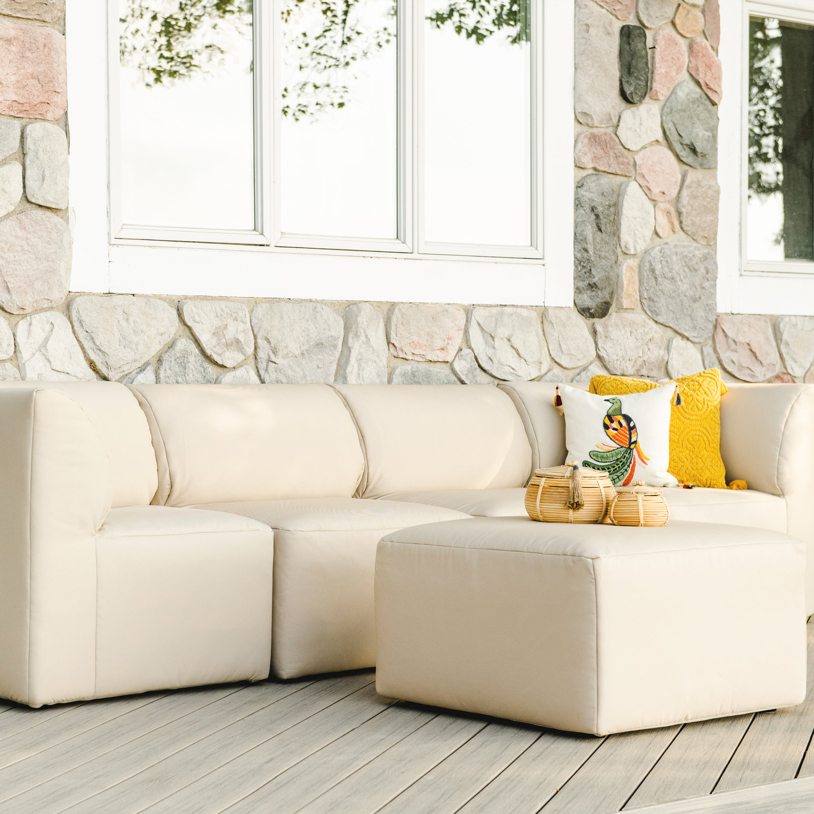 Big Joe Patio 5 Piece Outdoor Sectional, Terra