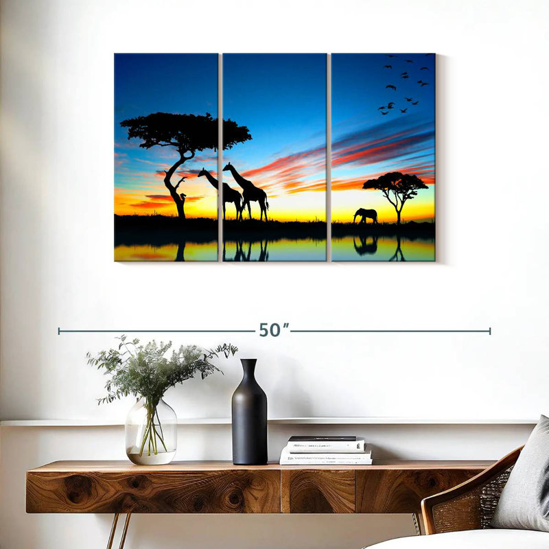 African Safari, 24" H x 38" W