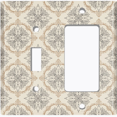 Patterned 2 - Gang Standard Combination Wall Plate