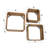 Refton 3 Piece Square Acacia Solid Wood Floating Shelf
