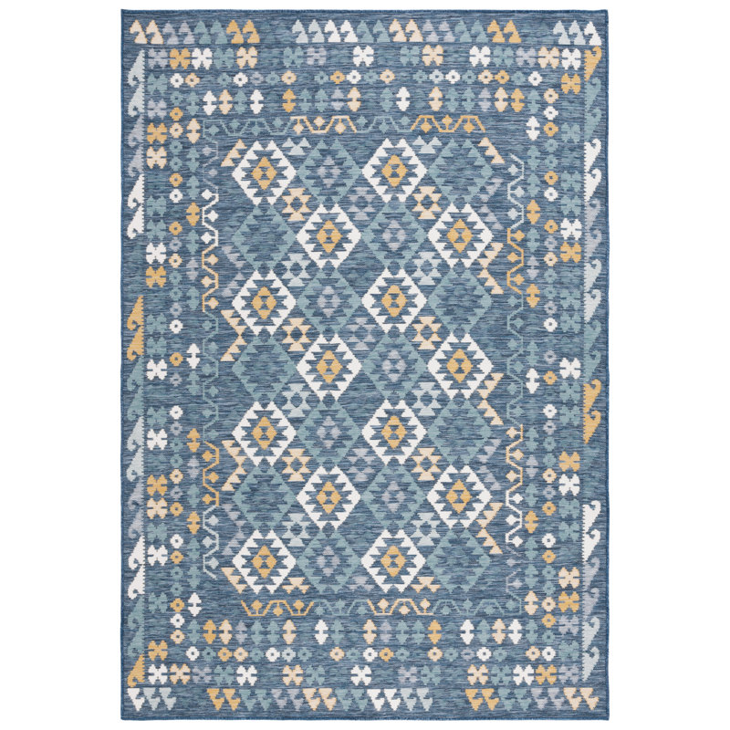 Naquin Sunrise Performance Geometric Indoor/Outdoor Area Rug, Rectangle 5'3" x 7'7"