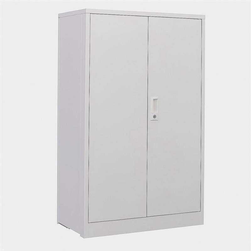 Armoire de rangement pliante en métal blanc, classeur pliant, armoire de rangement avec serrures de porte et tablettes réglables, convient comme armoire de rangement pliante pour la maison, le bureau, l'école et le garage