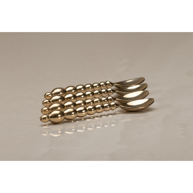 Esters Brass Coffee Spoon, Gold