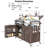 Orlith 53.3" Outdoor Rolling Grill Cart Potting Bench Table With Adjustable Shelf-1644125426
