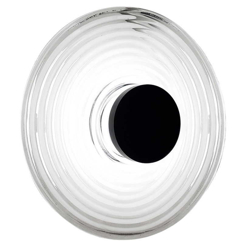 Kaide Wall Sconce - 12W - Rippled Glass, Clear, Matte Black