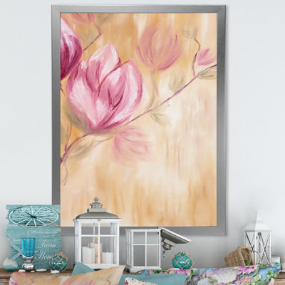 Peinture du printemps magnolia - reproduction d'art sur toile traditionnelle