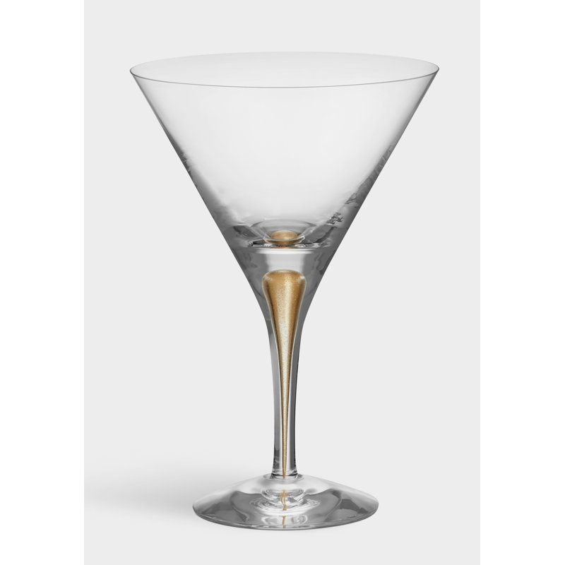 Intermezzo Gold Martini 2-Pack, 7 oz., 1, Gold/Clear