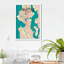«Seattle City Map», reproduction d'impression sur affiche tricolore-31737728