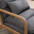 Eimantas 25.79" W Comfort Linen Upholstered Arm Accent Chair With Lumbar Pillow-98593145