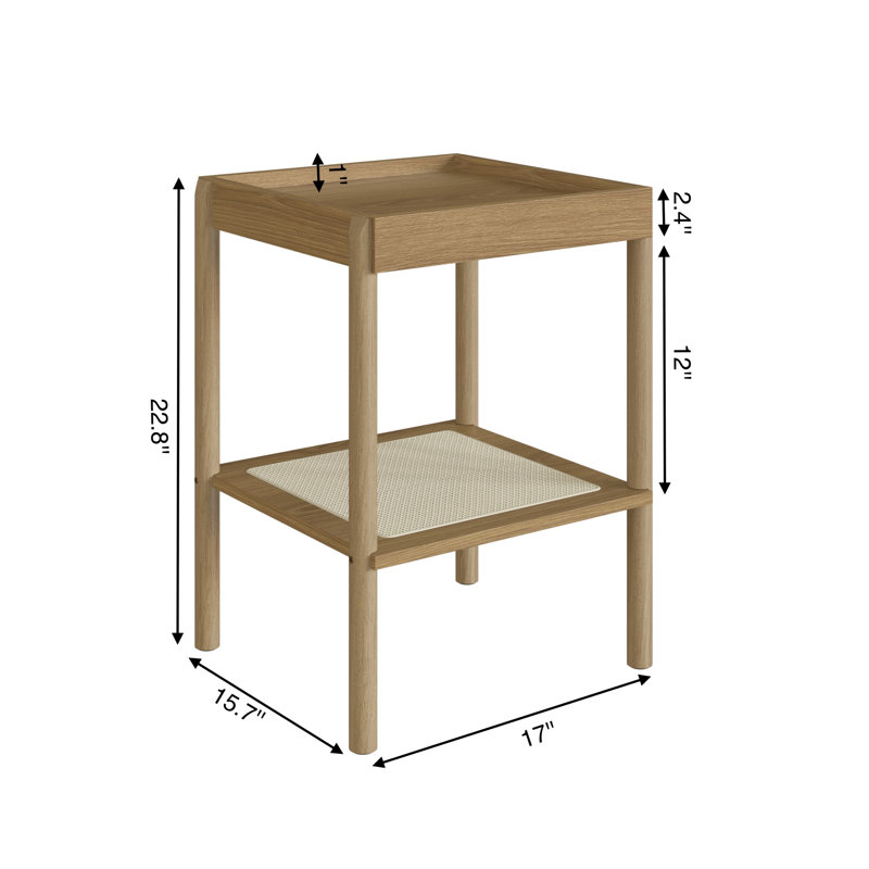 Batur End Table, Brown